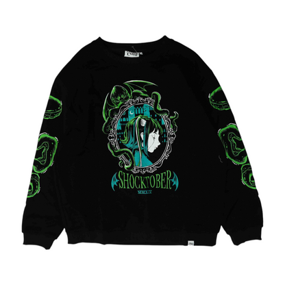 Black Solid Sweatshirt Pullover