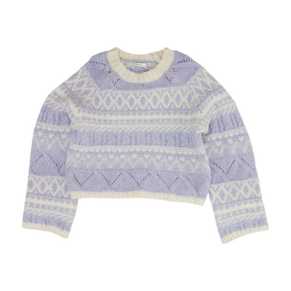 Lavender Graphic Pullover Sweater