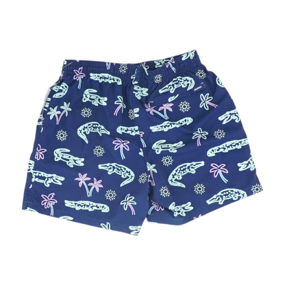 Navy Graphic Swim Bottom