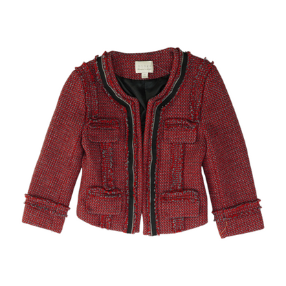 Red Solid Blazer