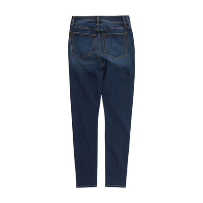 Navy Solid Straight Leg Jeans
