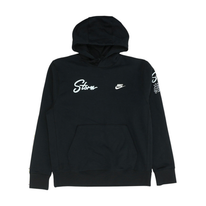 Black Solid Hoodie Pullover