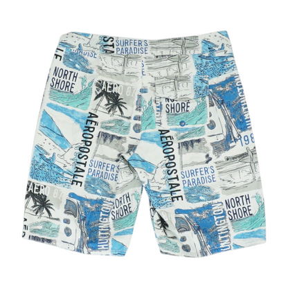 Blue Graphic Swim Bottom
