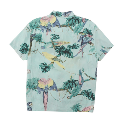 Blue Print Short Sleeve Button Down