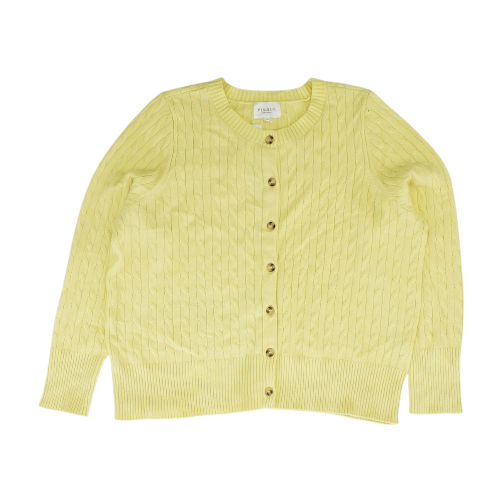 Yellow Plus Size Cardigan Sweater
