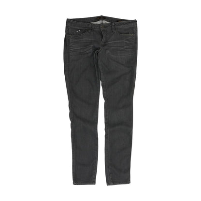 Gray Mid Rise Slim Leg Jeans