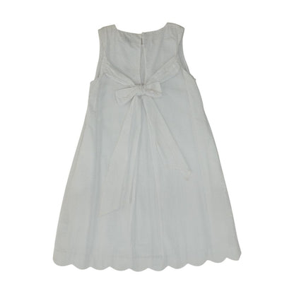 White Solid Dress