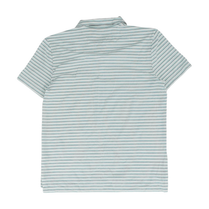 White Striped Short Sleeve Polo