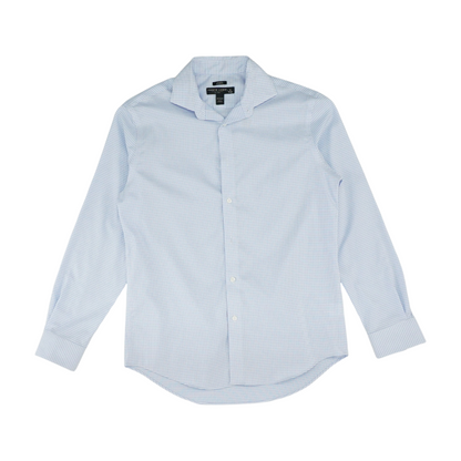 Blue Abstract Long Sleeve Button Down