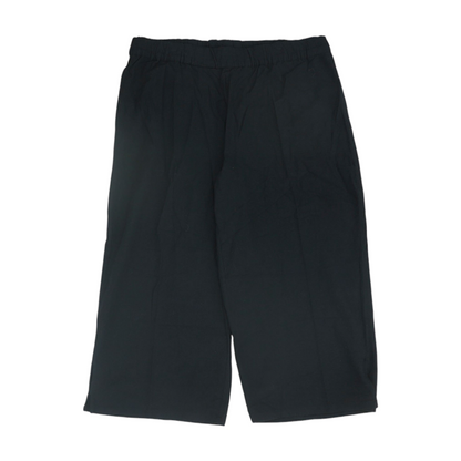 Black Solid Chino Capris