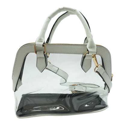 White Transparent Stadium Handbag