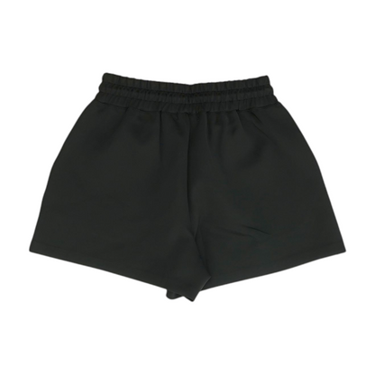 Black Solid Active Shorts