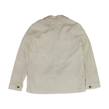 Ivory Solid Denim Jacket