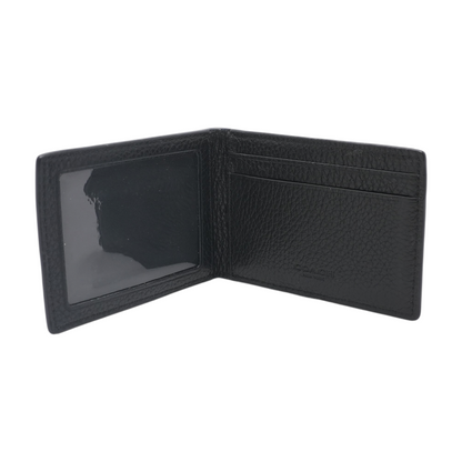 Slim Billfold Wallet in Black Leather