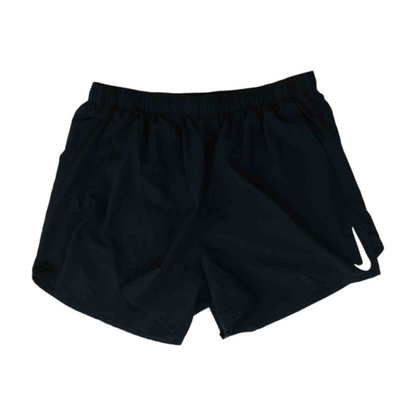Black Solid Active Shorts