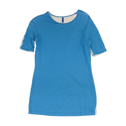 Blue Color Block Crewneck T-Shirt