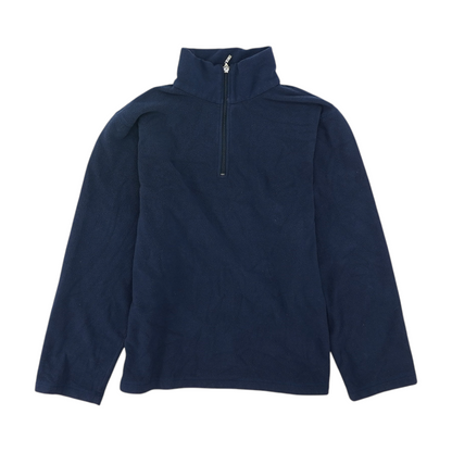 Navy Solid 1/4 Zip Pullover