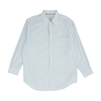 White Check Long Sleeve Button Down