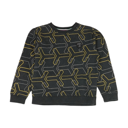Black Print Sweatshirt Pullover