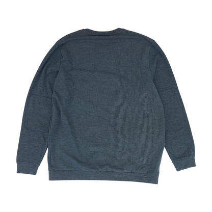 Blue Solid Sweatshirt Pullover