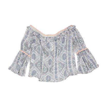 Multi Floral Long Sleeve Blouse