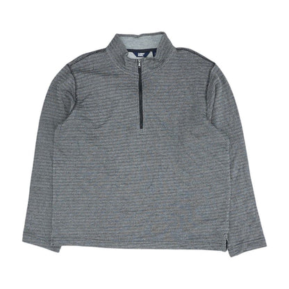 Gray Chevron 1/4 Zip Pullover