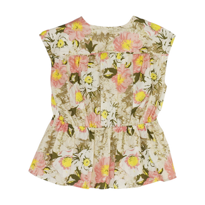 Beige Floral Blouse
