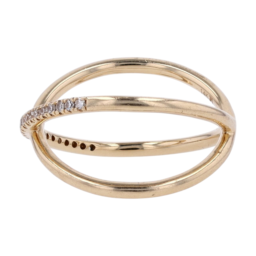 Mejuri 1/10 ctw 14K Yellow Gold Diamond Fashion Ring – Image 2