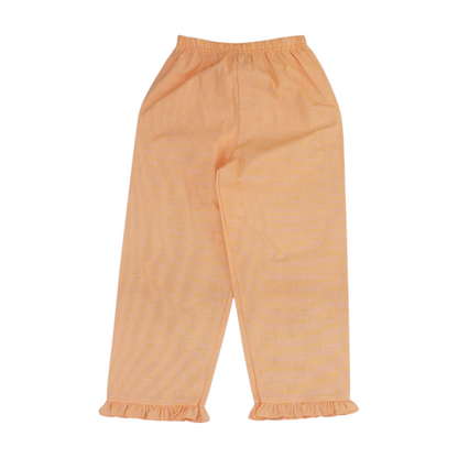 Orange Check Knit Pants