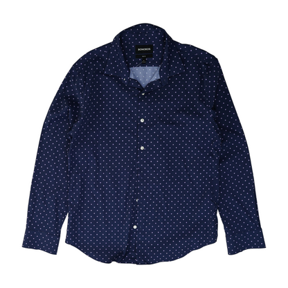 Navy Floral Long Sleeve Button Down