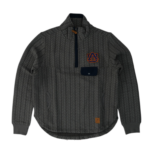 Charcoal Auburn Tigers Solid 1/4 Zip Pullover