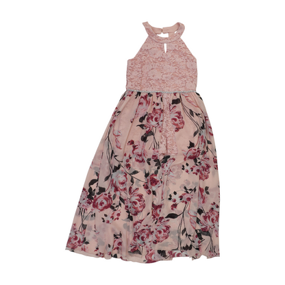 Pink Floral Formal Dress