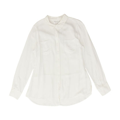 White Solid Button Down