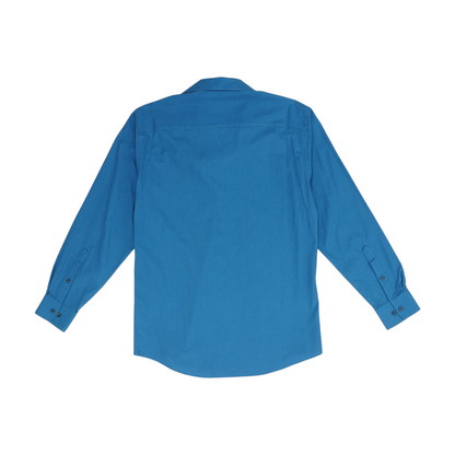 Teal Solid Long Sleeve Button Down