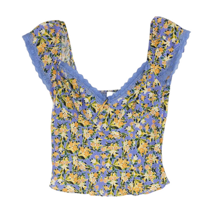 Blue Floral Blouse
