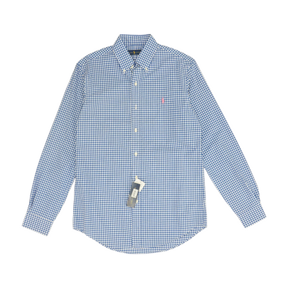 Blue Check Long Sleeve Button Down