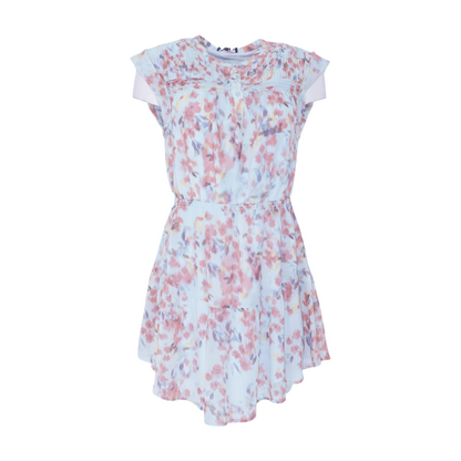 Blue Floral Midi Dress