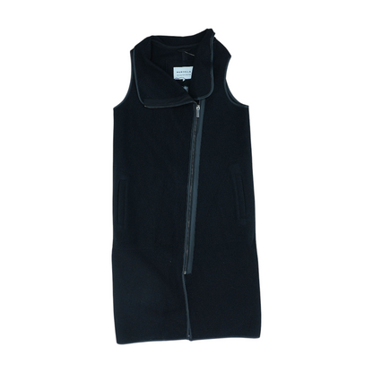 Black Solid Casual Vest