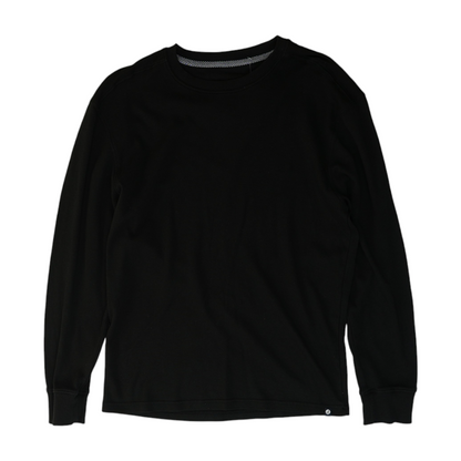 Black Solid Sweatshirt Pullover
