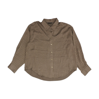 Brown Striped Button Down