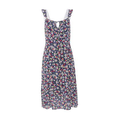 Navy Floral Midi Dress