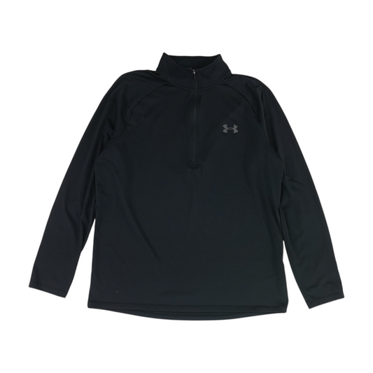 Black Solid 1/4 Zip Pullover