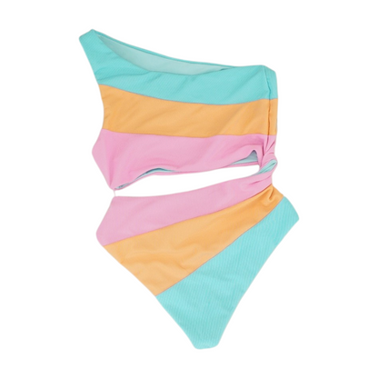 Multi Color Block One-Piece