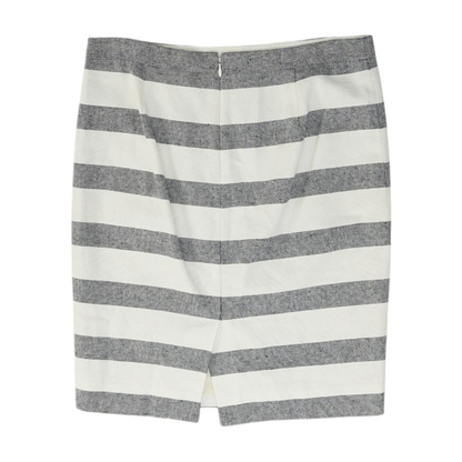 Ivory Striped Mini Skirt