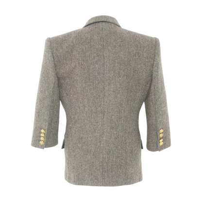 Brown Chevron Wool Jacket