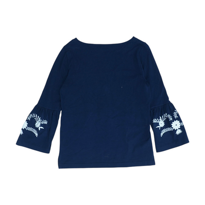 Navy Floral Blouse