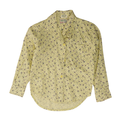Vintage Yellow Floral Long Sleeve Button Down