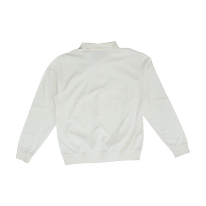 Ivory Solid Long Sleeve Polo