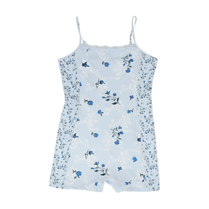 Blue Floral Romper