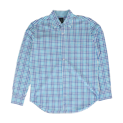 Blue Check Long Sleeve Button Down
